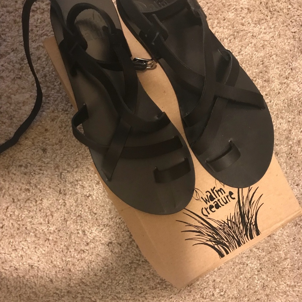 Warm Creature Lace Up Sandals